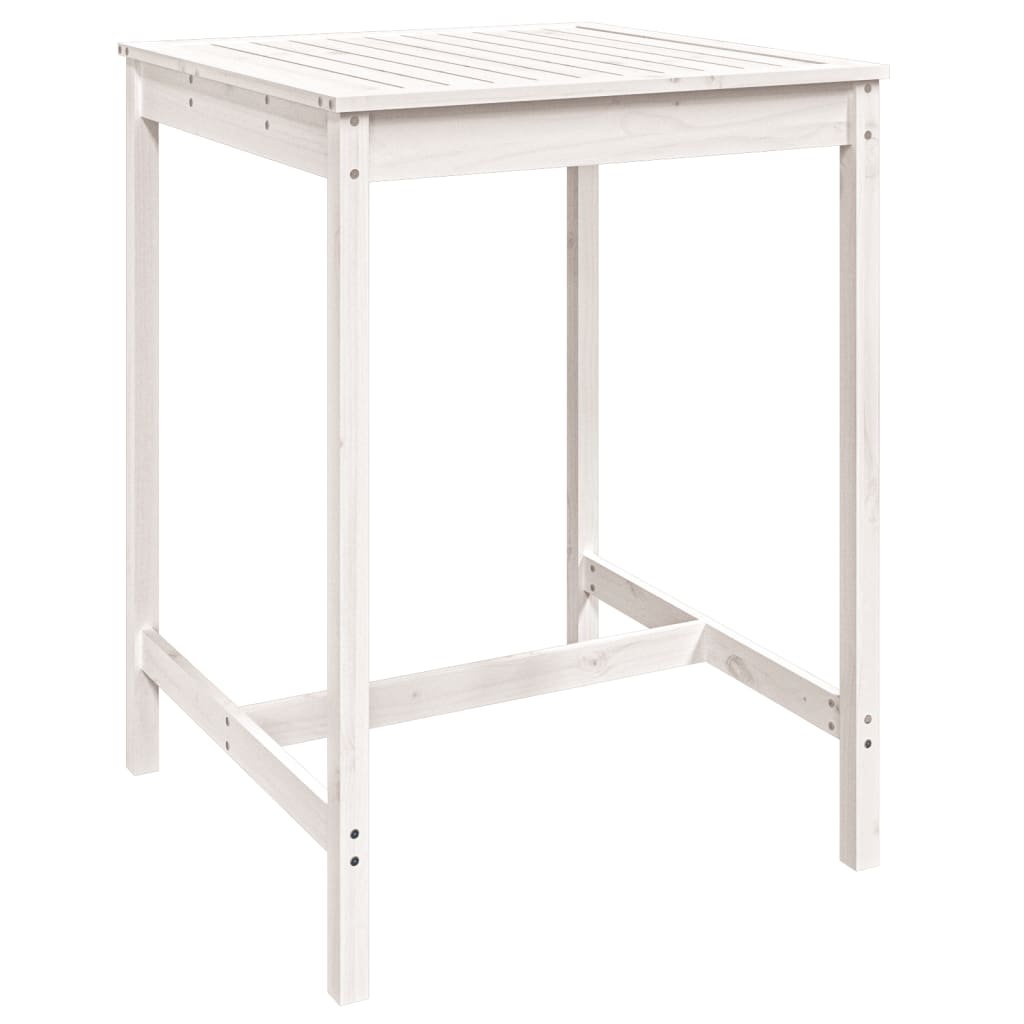 Ensemble de bar de jardin 3 pcs blanc bois de pin massif