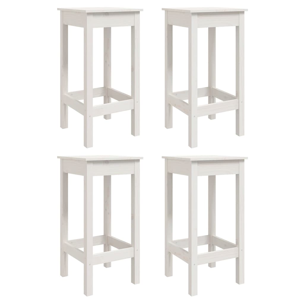 Ensemble de bar de jardin 5 pcs blanc bois massif de pin