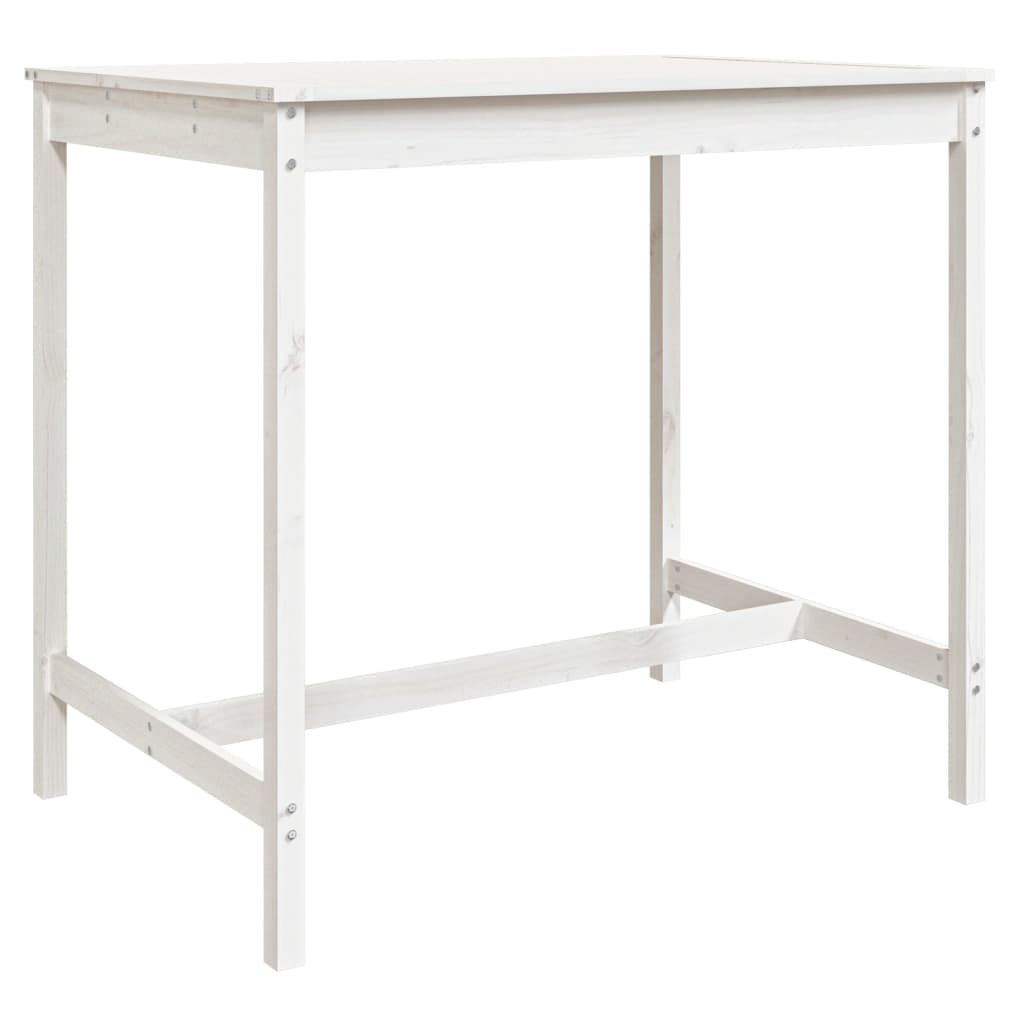 Ensemble de bar de jardin 5 pcs blanc bois massif de pin