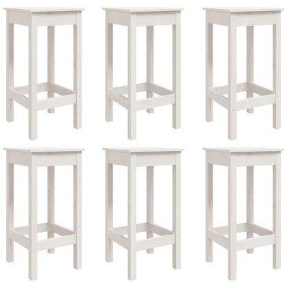 Ensemble de bar de jardin 7 pcs blanc bois de pin massif