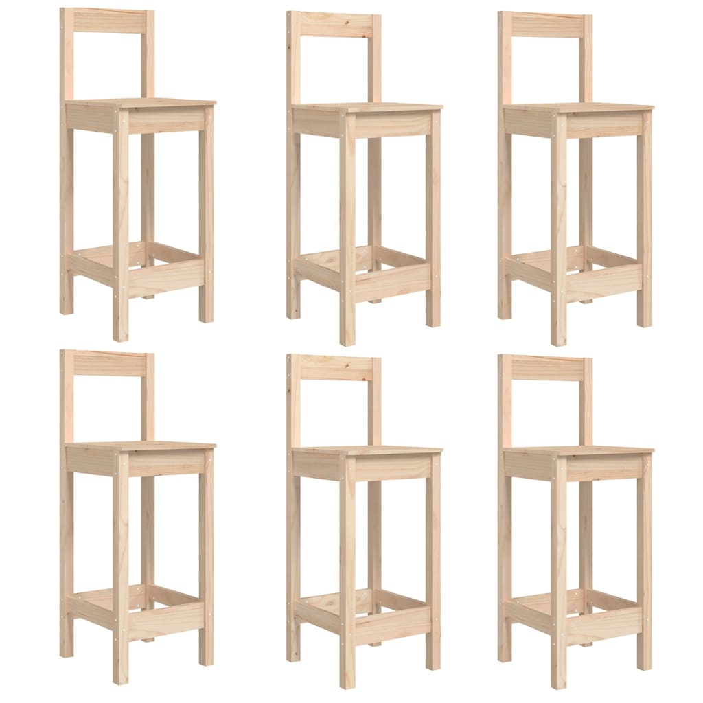 Ensemble de bar de jardin 7 pcs Bois de pin massif