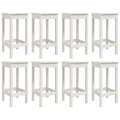 Ensemble de bar de jardin 9 pcs blanc bois de pin massif