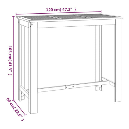 Ensemble de bar de jardin 5 pcs bois d'acacia solide