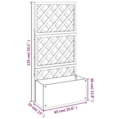 Jardinières en treillis 2 pcs Gris 65x33x135 cm WPC