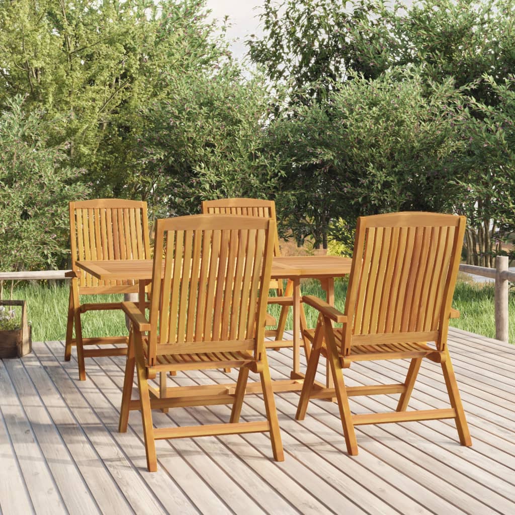 Ensemble à manger de jardin 5 pcs Bois de teck massif