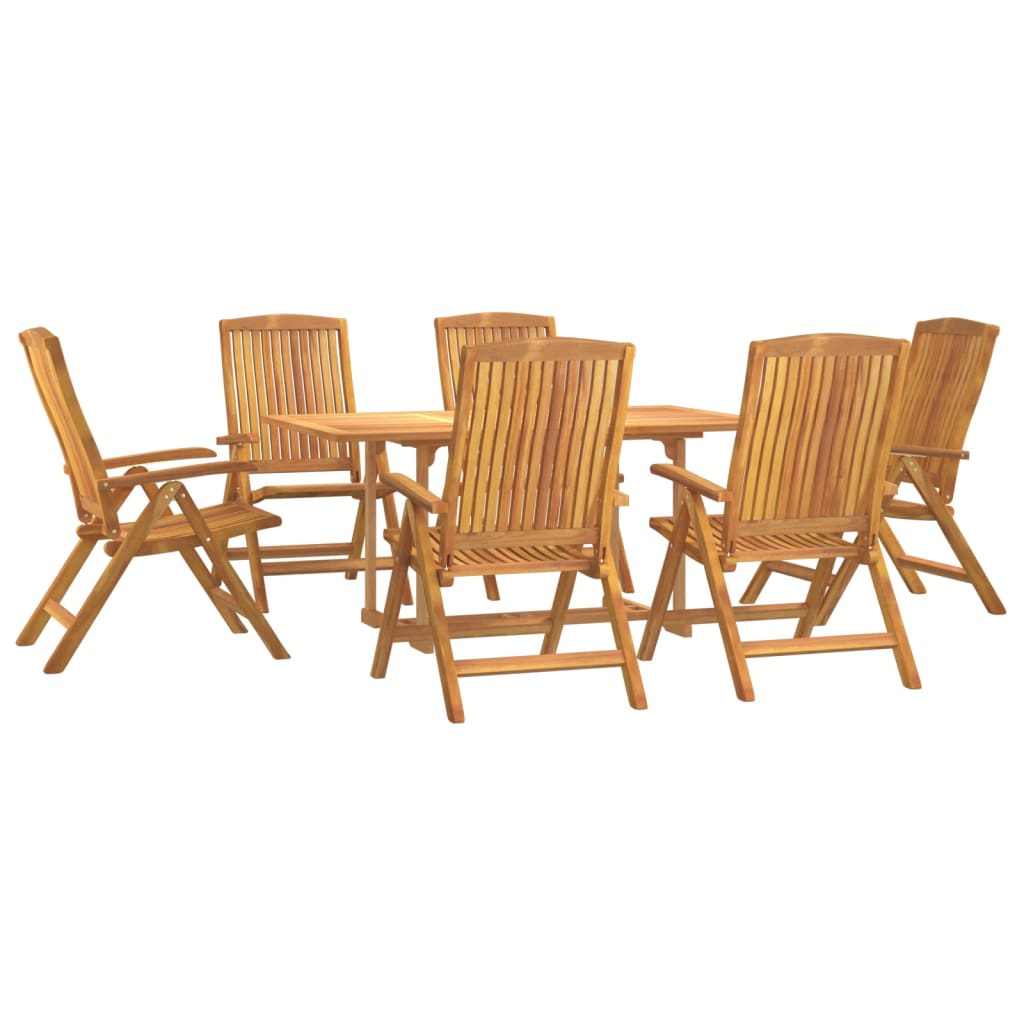 Ensemble à manger de jardin 7 pcs Bois de teck solide