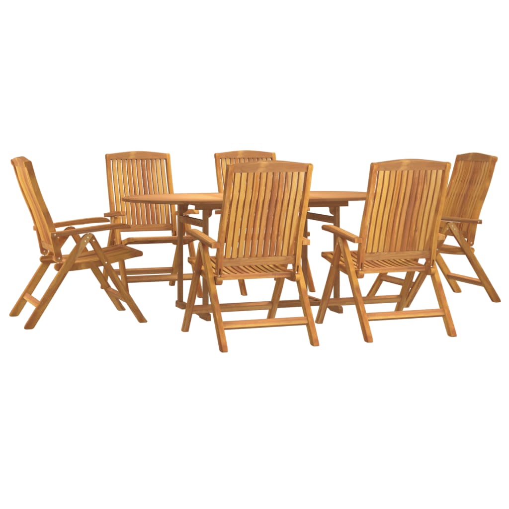 Ensemble à manger de jardin 7 pcs Bois de teck solide