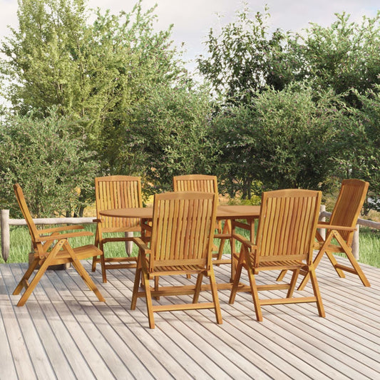 Ensemble à manger de jardin 7 pcs Bois de teck solide