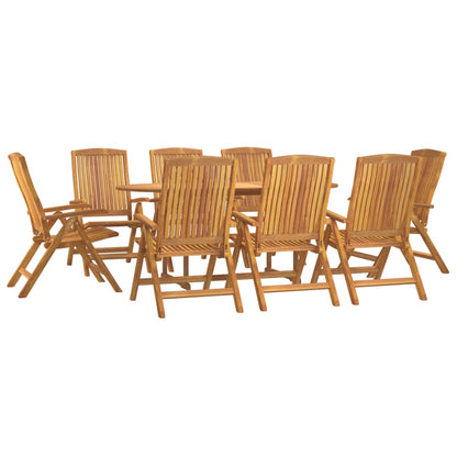 Ensemble à manger de jardin 9 pcs Bois de teck solide