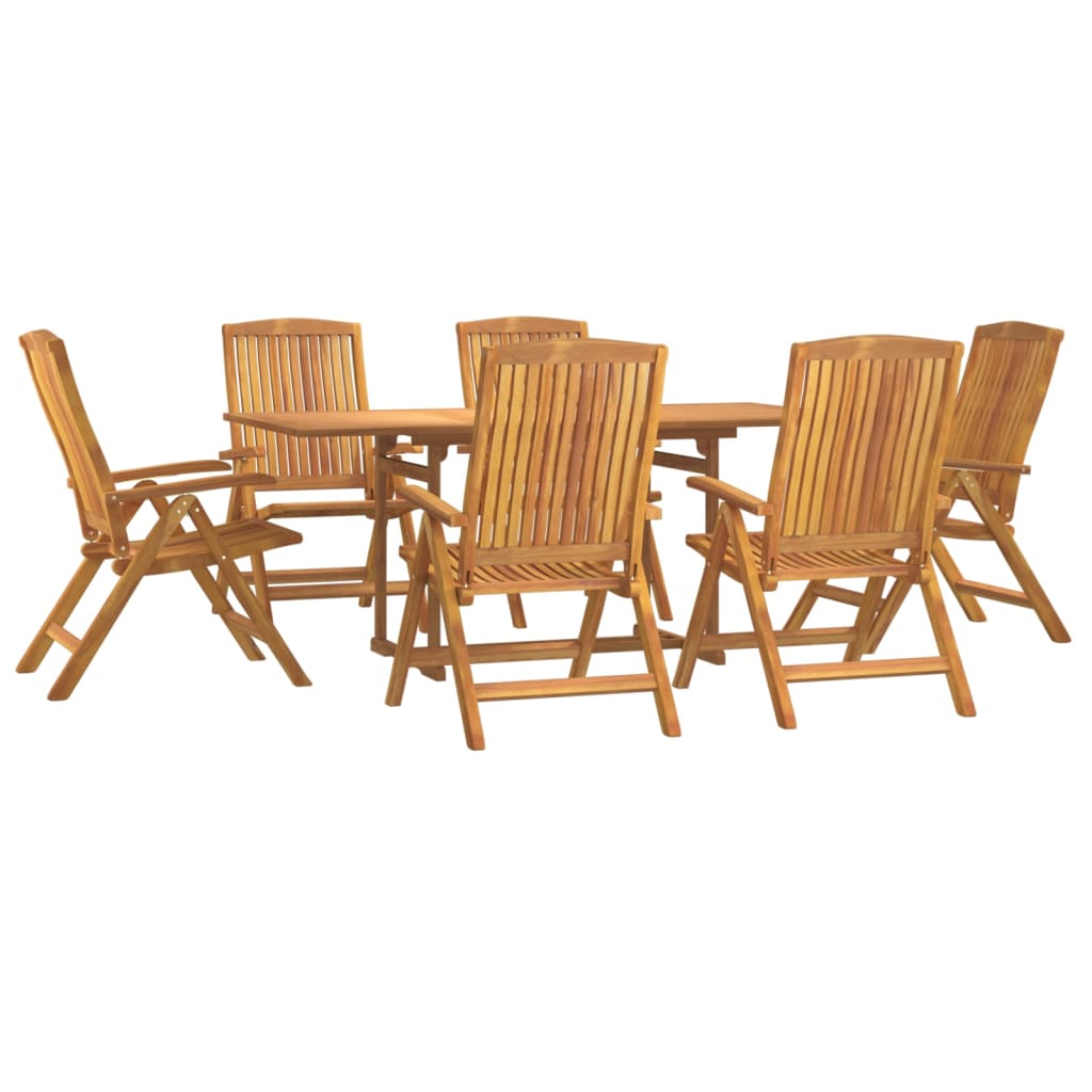 Ensemble à manger de jardin 7 pcs Bois de teck solide