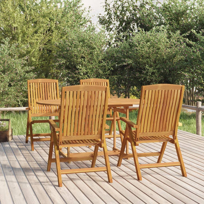 Chaises de jardin inclinables lot de 4 bois massif de teck