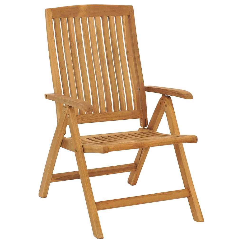 Chaises de jardin inclinables lot de 8 Bois de teck solide