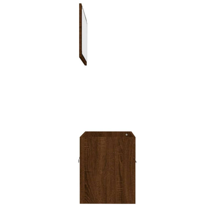 Ensemble de meubles de salle de bain 2 pcs Chêne marron