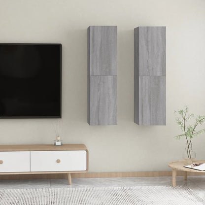 Meubles TV muraux 2 pcs Sonoma gris 30,5x30x110 cm