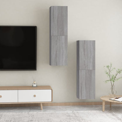 Meubles TV muraux 2 pcs Sonoma gris 30,5x30x110 cm