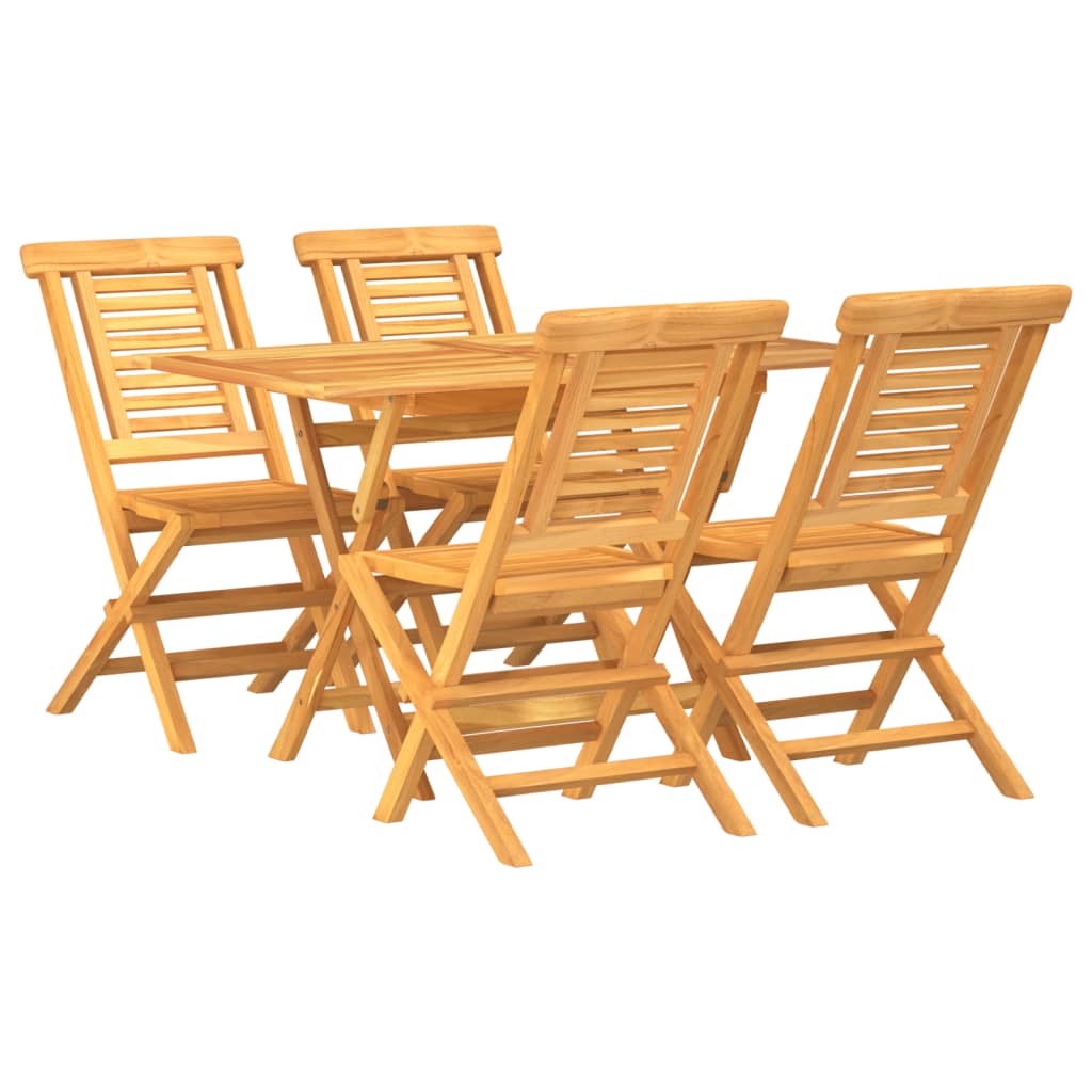 Ensemble à manger de jardin 5 pcs Bois de teck massif