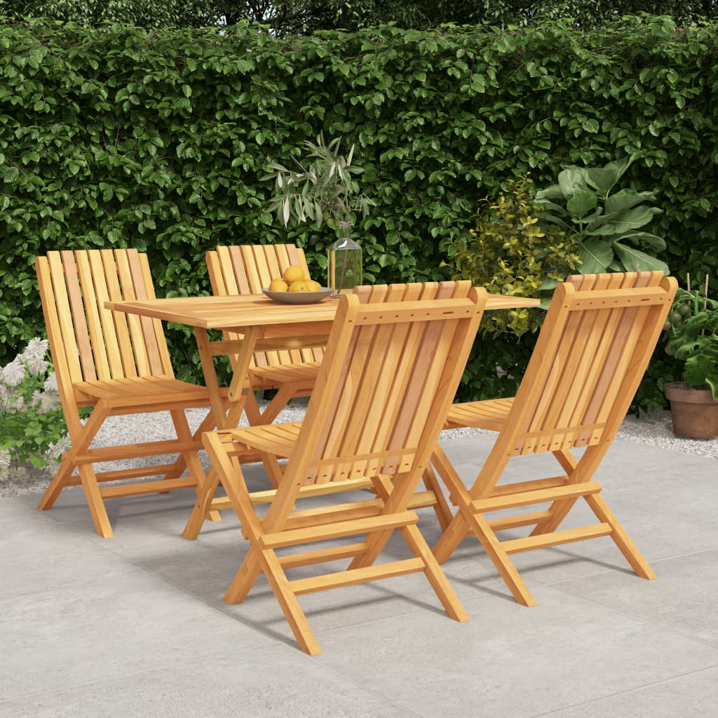 Ensemble à manger de jardin 5 pcs Bois de teck massif