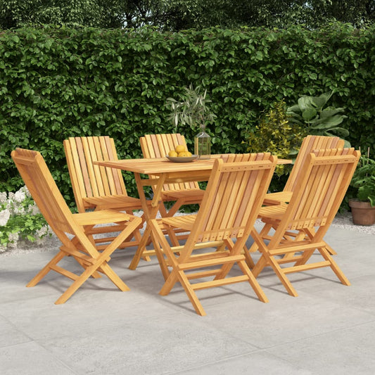 Ensemble à manger de jardin 7 pcs Bois de teck solide