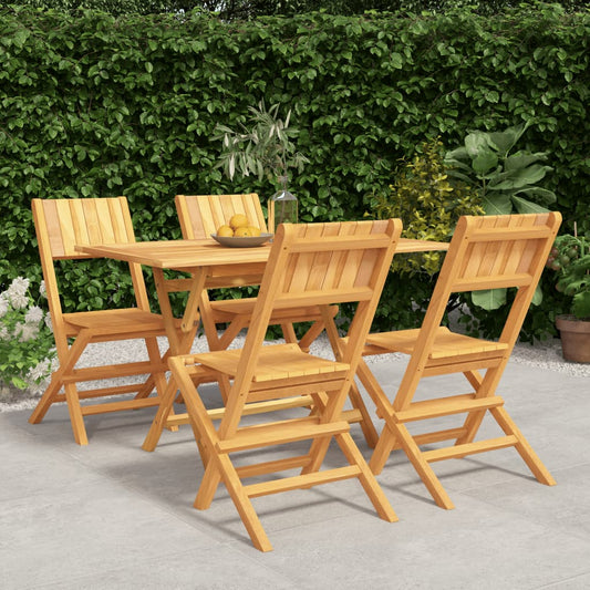 Ensemble à manger de jardin 5 pcs Bois de teck massif