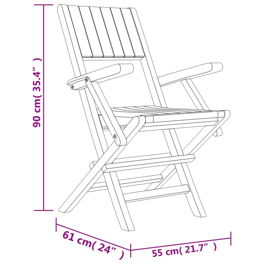 Ensemble à manger de jardin 5 pcs Bois de teck massif