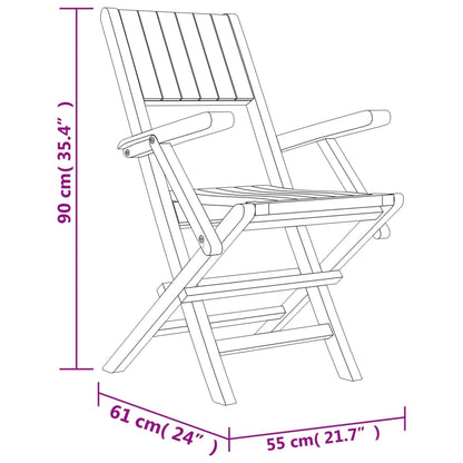 Ensemble à manger de jardin 5 pcs Bois de teck massif