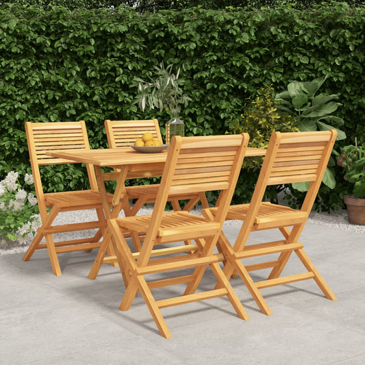 Ensemble à manger de jardin 5 pcs Bois de teck massif