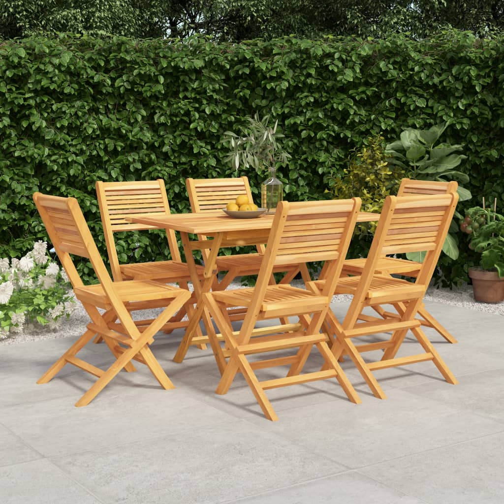 Ensemble à manger de jardin 7 pcs Bois de teck solide