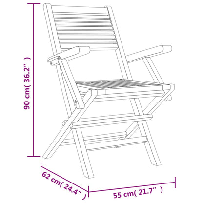 Ensemble à manger de jardin 7 pcs Bois de teck solide