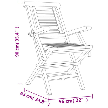 Ensemble à manger de jardin 5 pcs Bois de teck massif