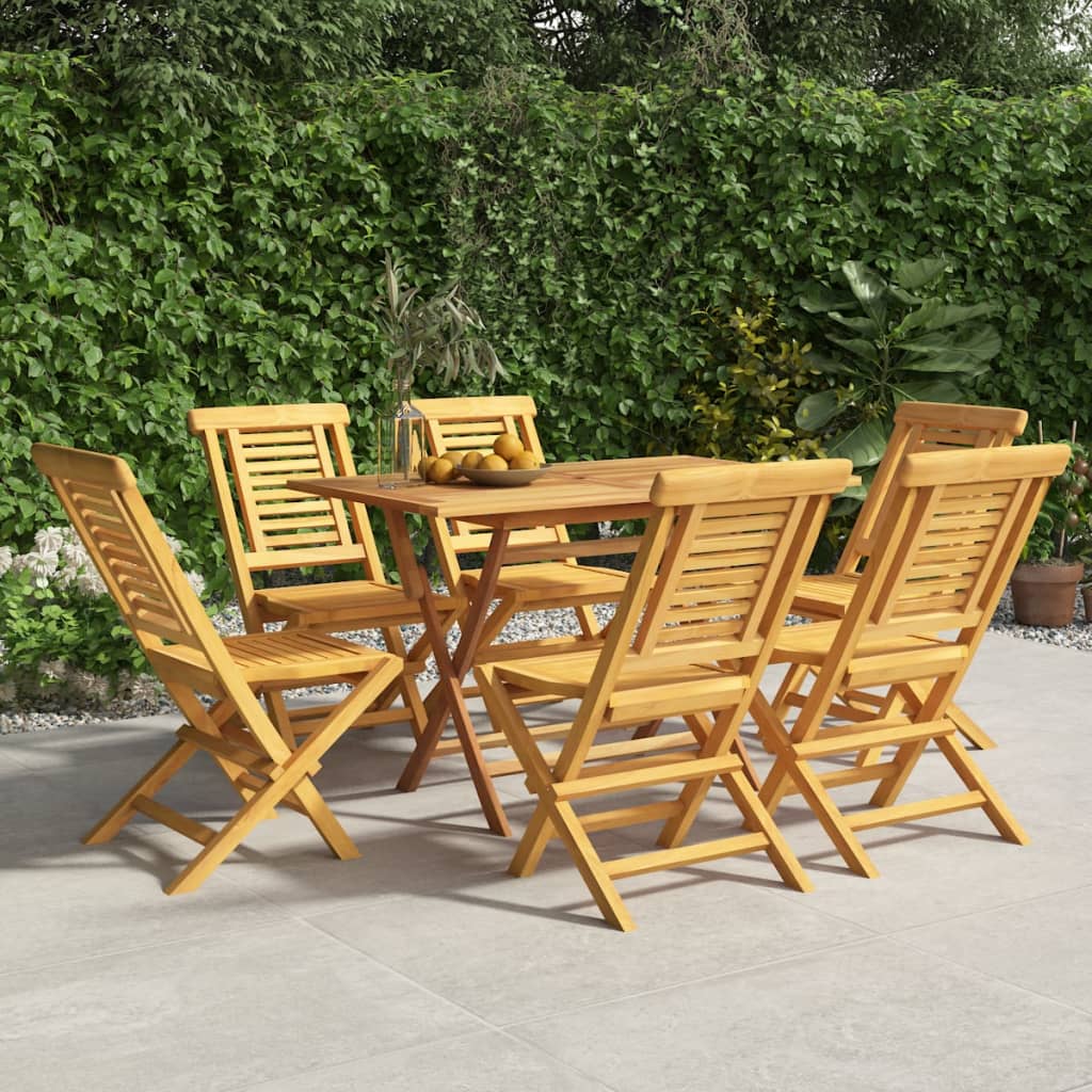 Chaises de jardin pliantes lot de 6 47x63x90cm bois massif teck