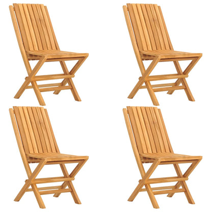 Chaises de jardin pliantes lot de 4 47x47x89cm bois massif teck