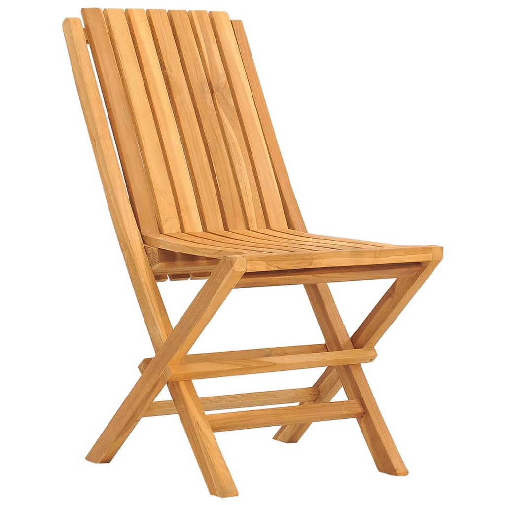 Chaises de jardin pliantes lot de 4 47x47x89cm bois massif teck