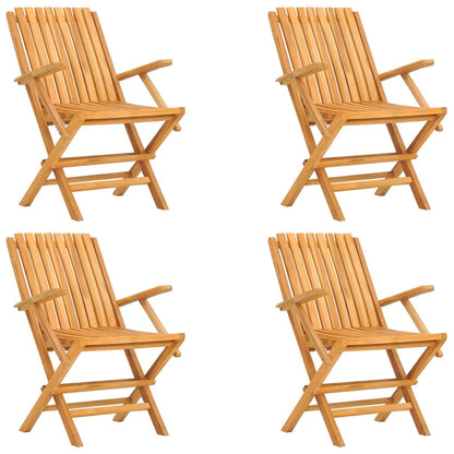 Chaises de jardin pliantes lot de 4 61x67x90cm bois massif teck