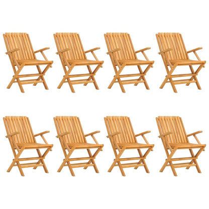 Chaises de jardin pliantes lot de 8 61x67x90cm bois massif teck