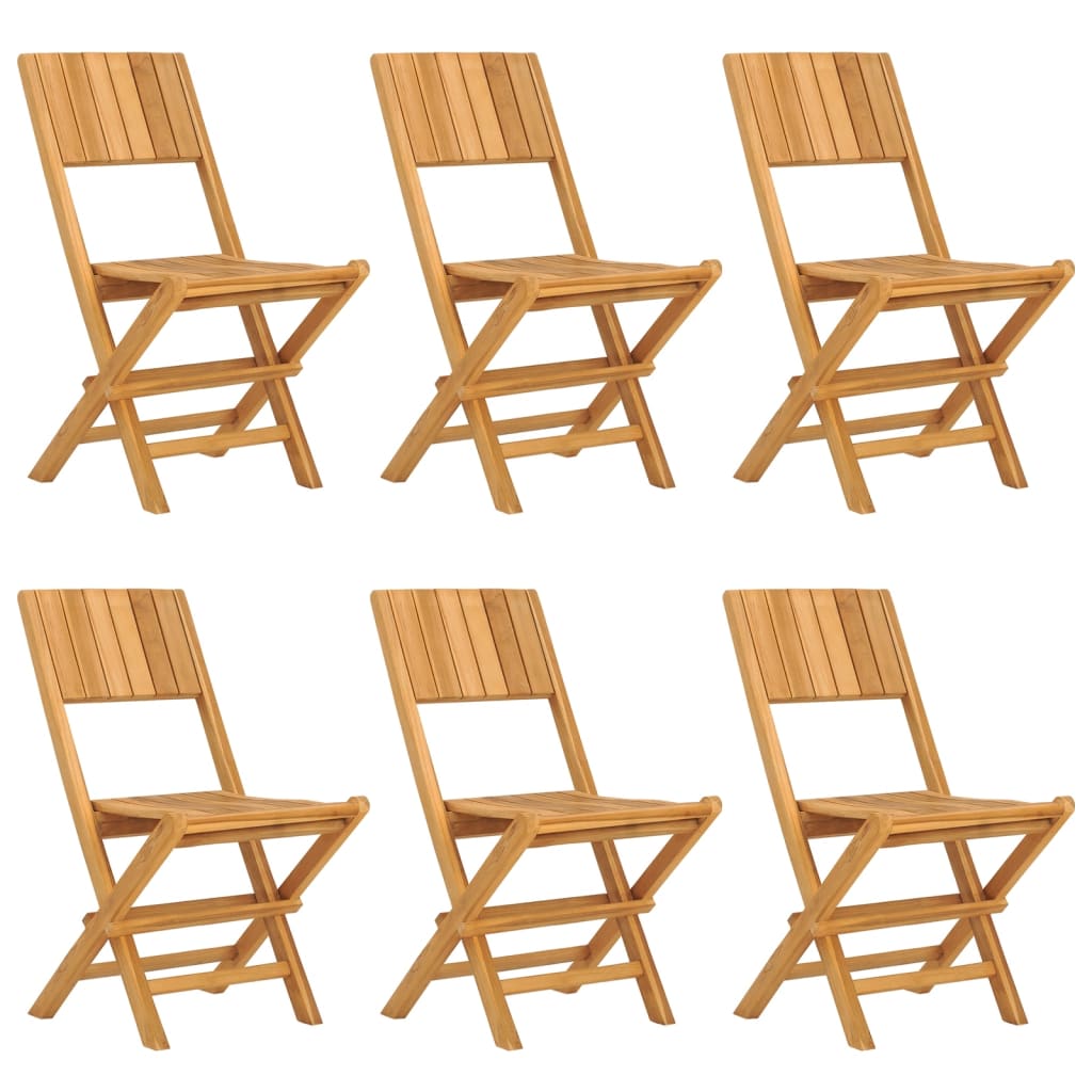 Chaises de jardin pliantes lot de 6 47x61x90cm bois massif teck