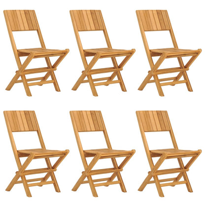 Chaises de jardin pliantes lot de 6 47x61x90cm bois massif teck