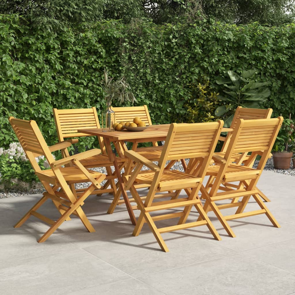 Chaises de jardin pliantes lot de 6 55x62x90cm bois massif teck