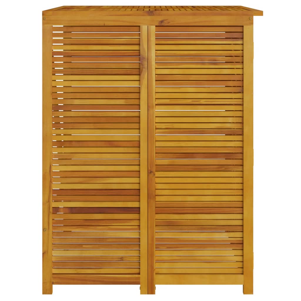 Abri à poubelle double 140x89x117 cm bois massif d'acacia