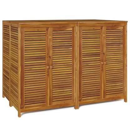 Boîte de rangement de jardin 140x87x104 cm bois massif d'acacia