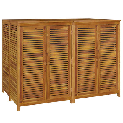 Boîte de rangement de jardin 140x87x104 cm bois massif d'acacia