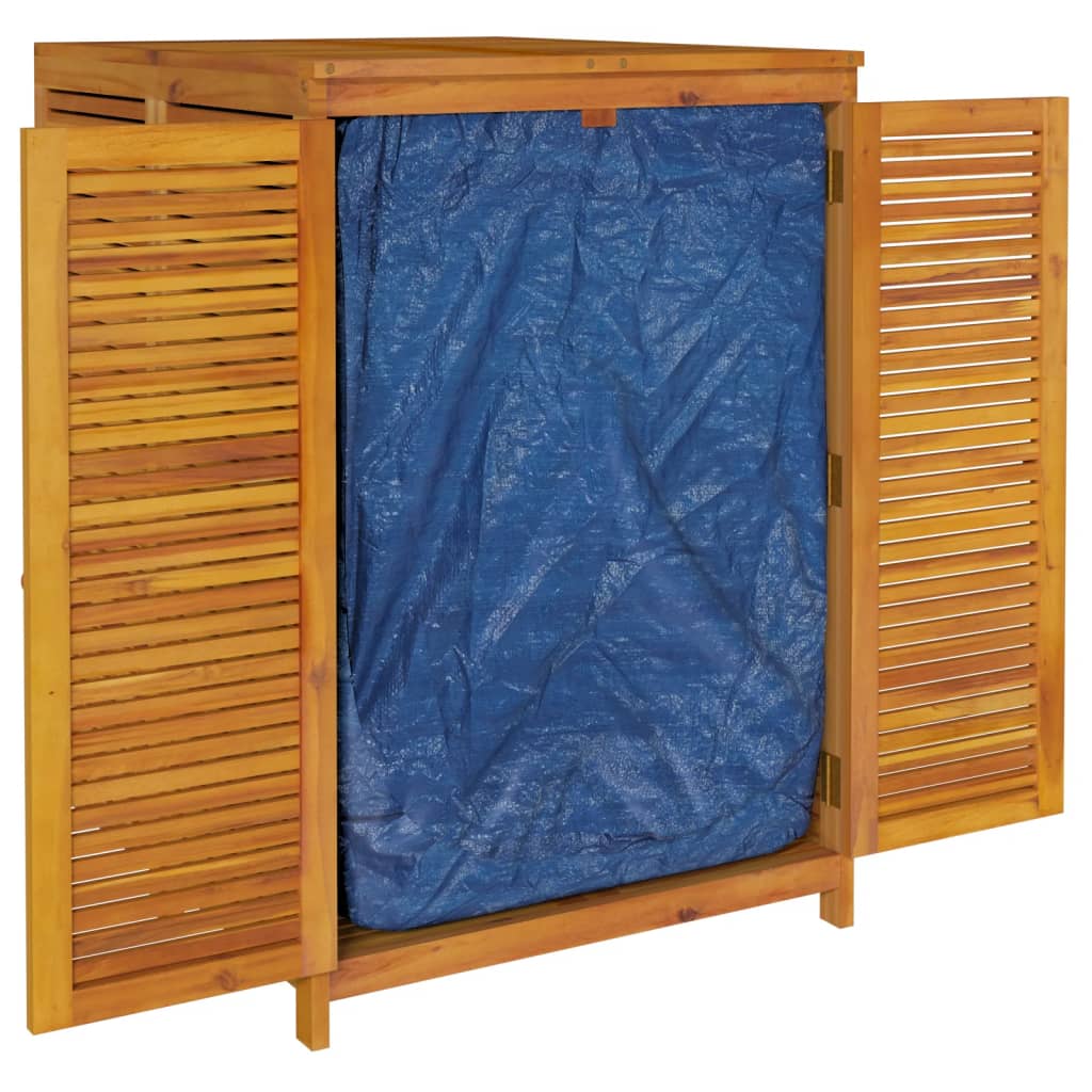 Boîte de rangement de jardin 140x87x104 cm bois massif d'acacia