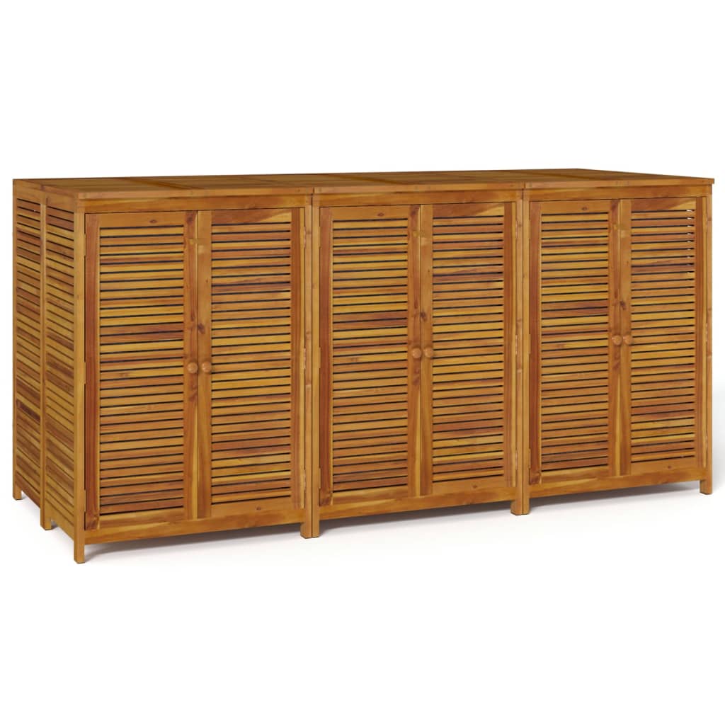 Boîte de rangement de jardin 210x87x104 cm bois massif d'acacia