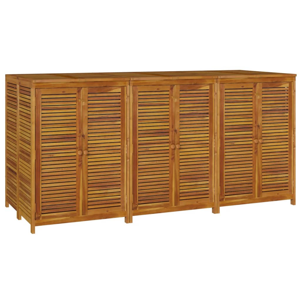 Boîte de rangement de jardin 210x87x104 cm bois massif d'acacia