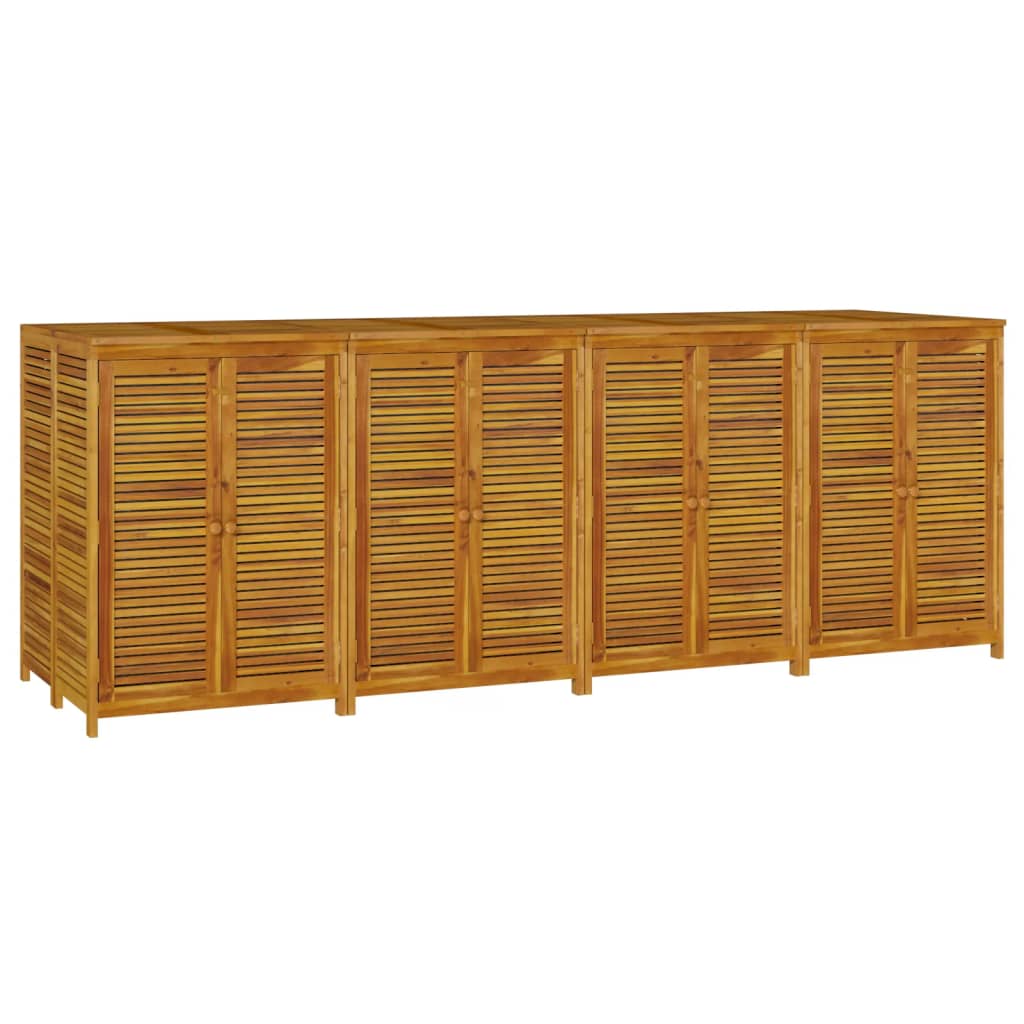 Boîte de rangement de jardin 280x87x104 cm bois massif d'acacia