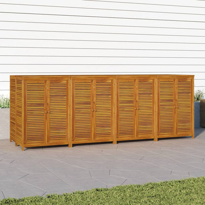 Boîte de rangement de jardin 280x87x104 cm bois massif d'acacia