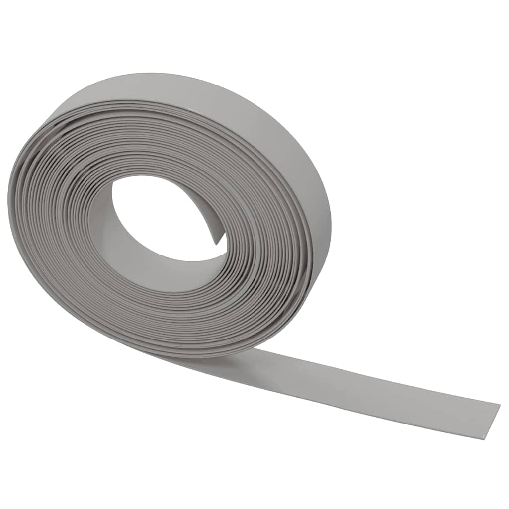 Garden edging 2 pcs grey 10 m 10 cm polyethylene