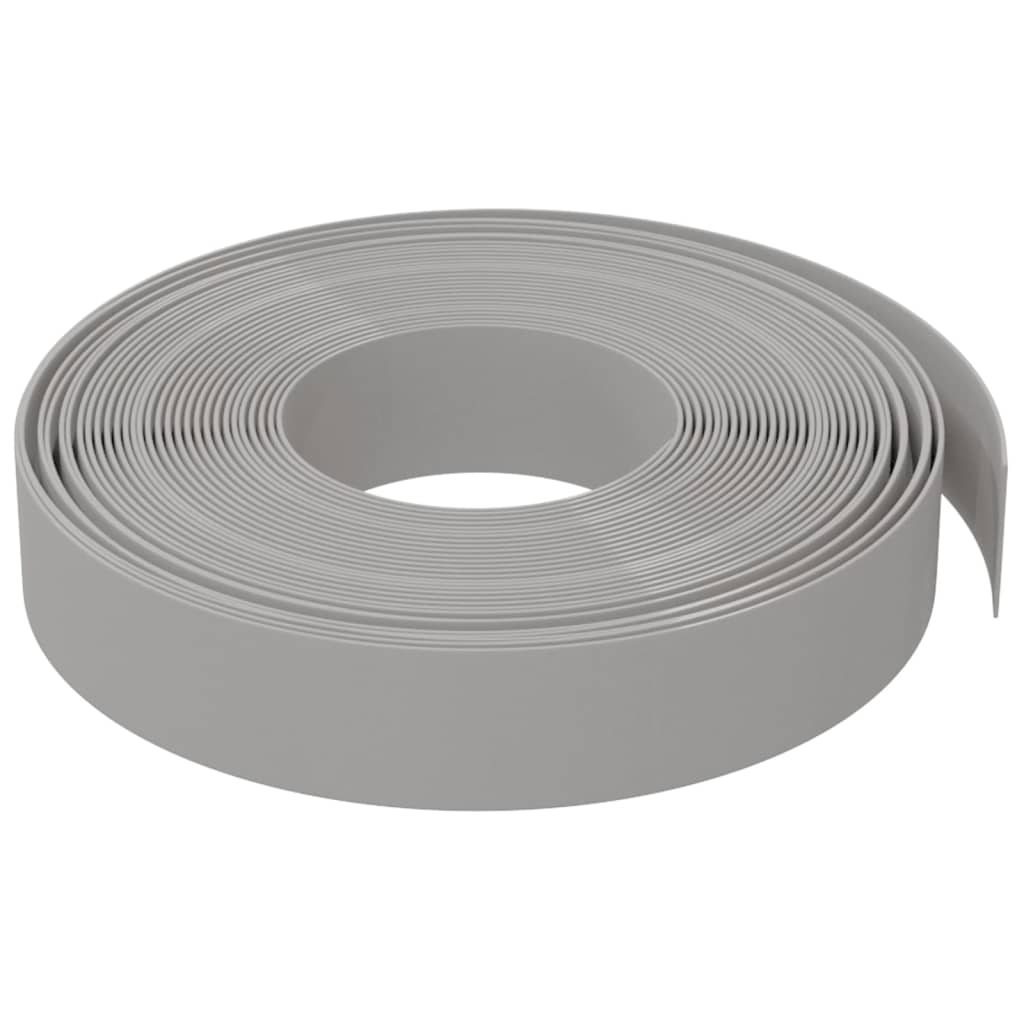 Bordures de jardin 5 pcs gris 10 m 10 cm polyéthylène