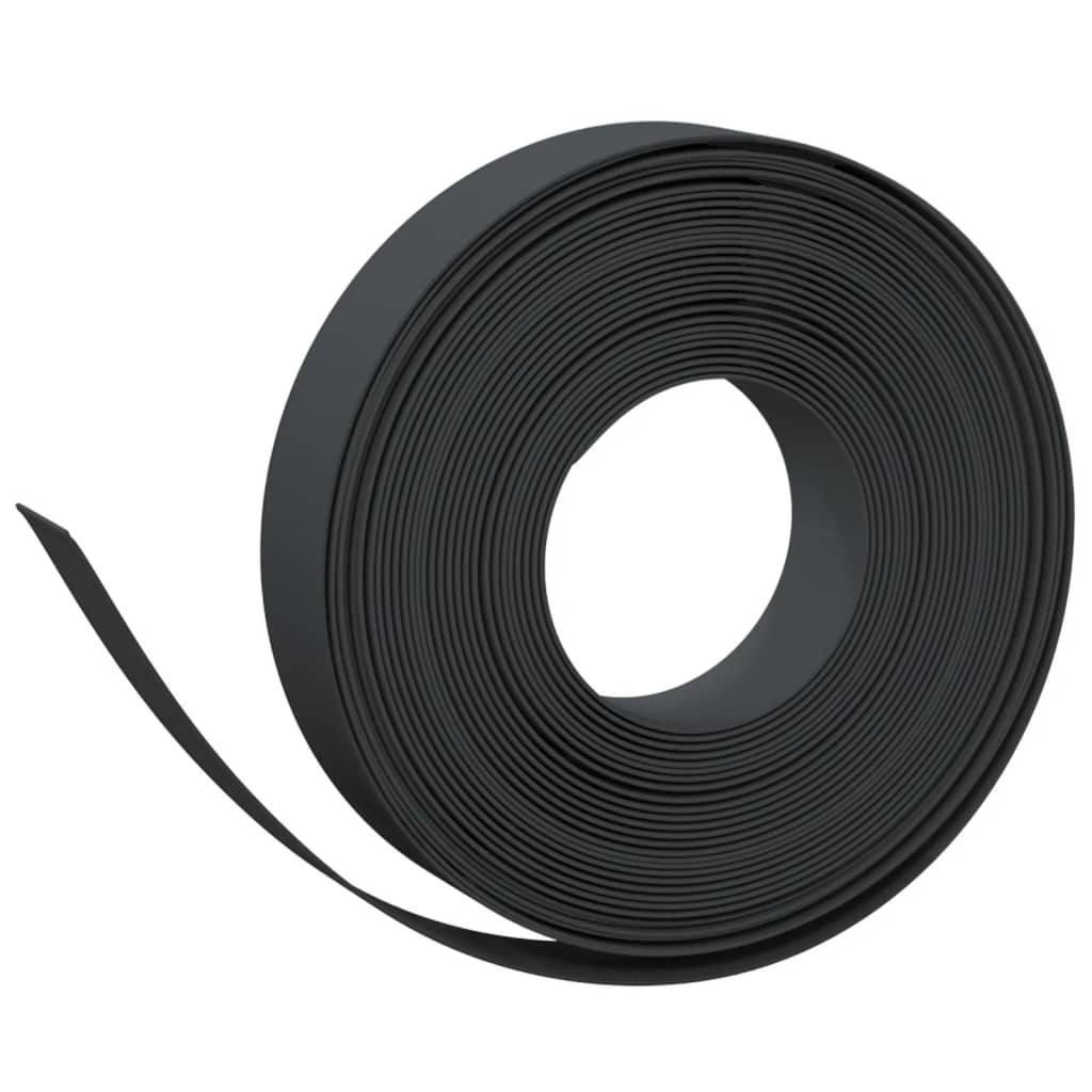 Garden edging 2 pcs black 10 m 10 cm polyethylene