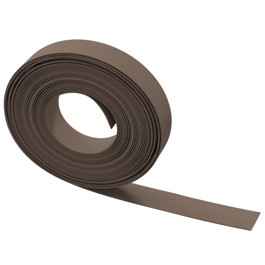 Garden edging 2 pcs brown 10 m 10 cm polyethylene