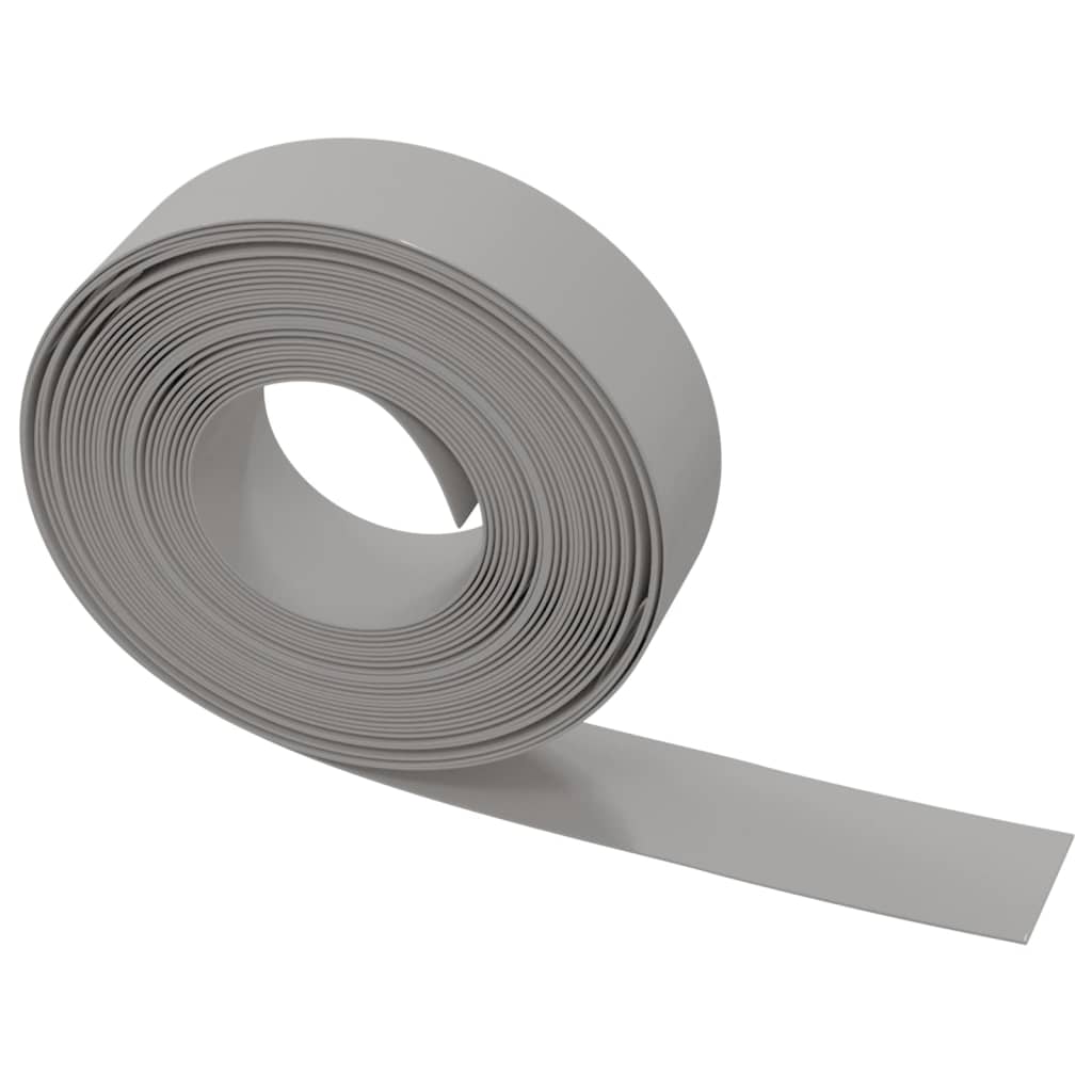 Bordures de jardin 3 pcs gris 10 m 15 cm polyéthylène